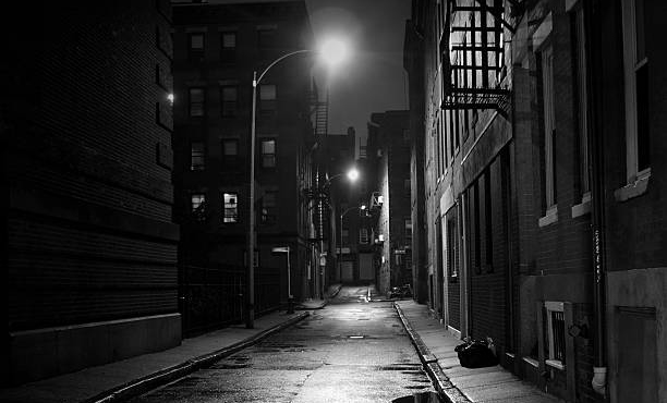 City Street in Black and White